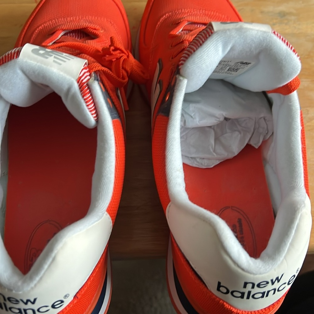 New Balance 574 Men's Bold Orange Sneakers size 14 - Picture 6 of 7